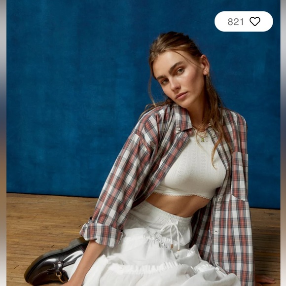 BDG By Urban Outfitters Dad Button Down Plaid NWT - Picture 2 of 7